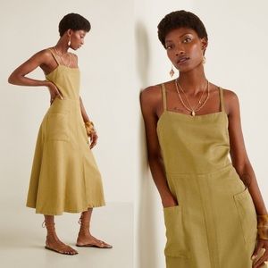 Mango Khaki Green Midi Utility Dress